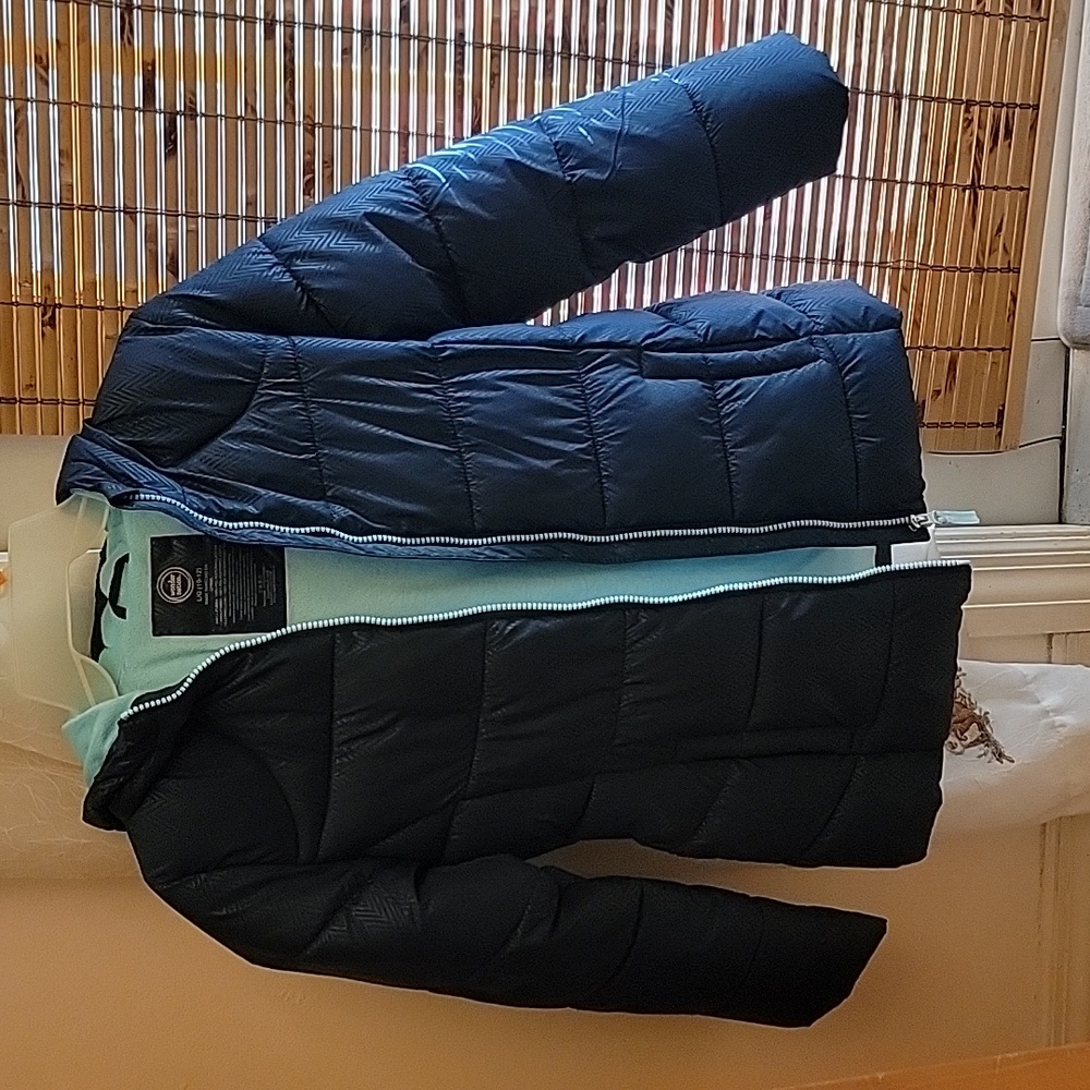 Wonder Nation Girl's Puffer Coat Size LG 10-12 Winter Jacket Hooded